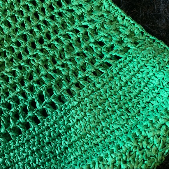 H&M straw tote in green - Picture 5 of 11